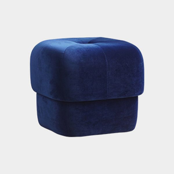 Modern Simplicity Round Square Fabric Sponge Footstool For Living Room - Image 7