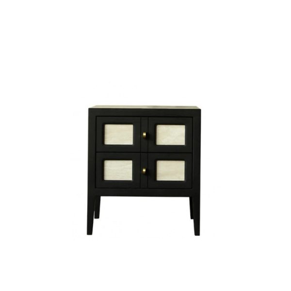 Traditional French Square Cube Solid Wood Nightstand 2 - Drawer For Bedroom - Image 9