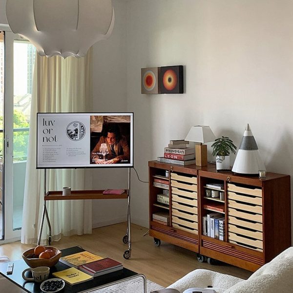 Contemporary Retro Rectangle Boxwood Bracket Stainless Steel Side Table 2 - Tier For Living Room - Image 12
