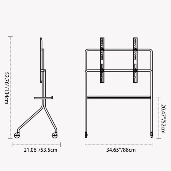 Contemporary Retro Rectangle Boxwood Bracket Stainless Steel Side Table 2 - Tier For Living Room - Image 4