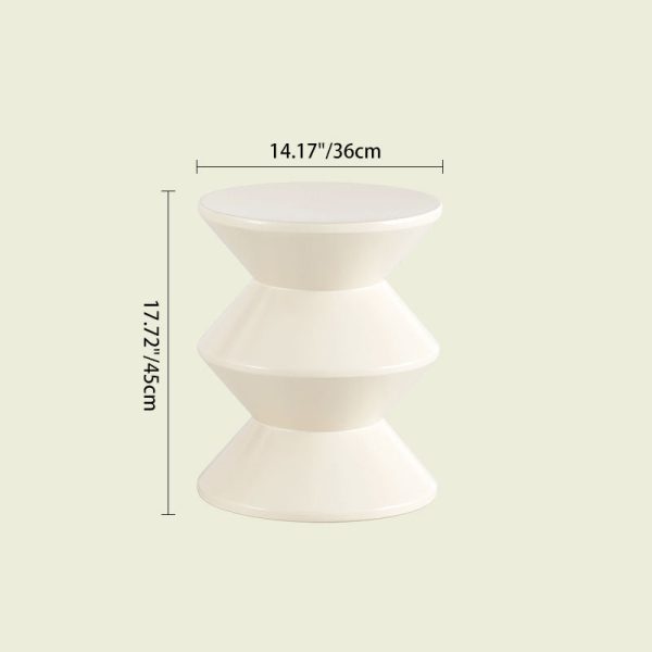 Contemporary Nordic Trapezoidal Hourglass Shape PP Side Table 1 - Tier For Living Room - Image 5