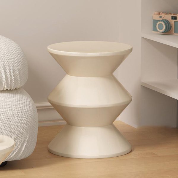Contemporary Nordic Trapezoidal Hourglass Shape PP Side Table 1 - Tier For Living Room - Image 7