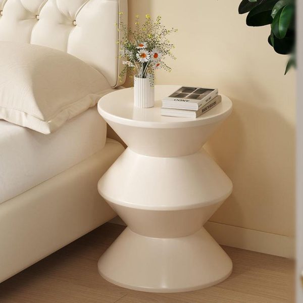 Contemporary Nordic Trapezoidal Hourglass Shape PP Side Table 1 - Tier For Living Room - Image 3