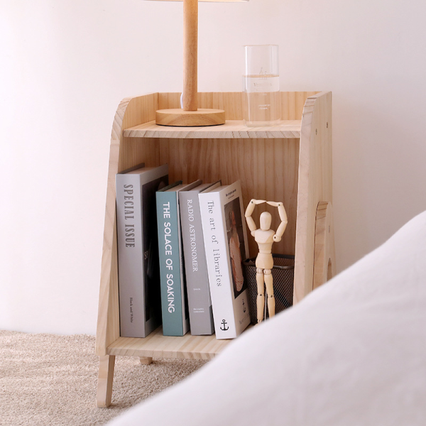 Modern Simplicity Right Angled Trapezoid Solid Wood Side Table 1 - Cabinet For Living Room - Image 8