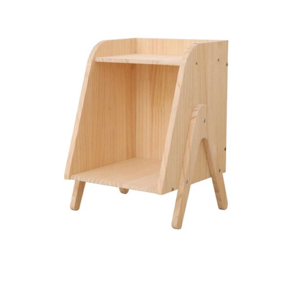 Modern Simplicity Right Angled Trapezoid Solid Wood Side Table 1 - Cabinet For Living Room - Image 10