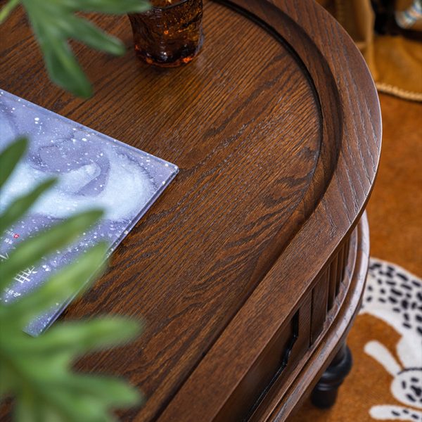 Traditional French Rectangle Cube Pine Solid Wood Coffee Table 2 - Drawer For Living Room - Image 10