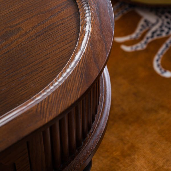 Traditional French Rectangle Cube Pine Solid Wood Coffee Table 2 - Drawer For Living Room - Image 11