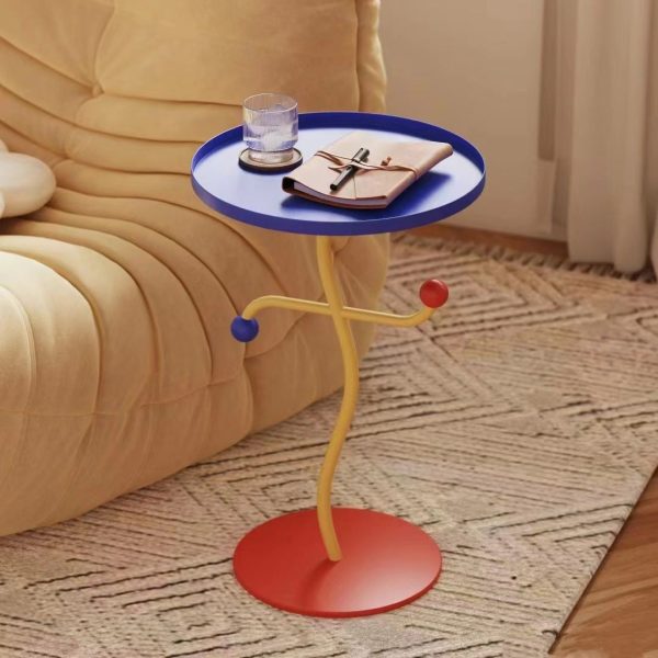 Contemporary Creative Round Dance Full Iron Side Table 1 - Tray For Living Room - Image 2