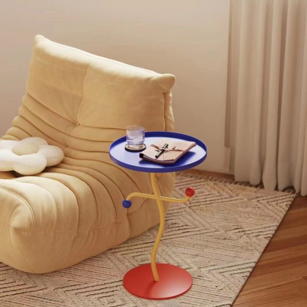 Contemporary Creative Round Dance Full Iron Side Table 1 - Tray For Living Room - Image 11