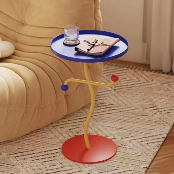 Contemporary Creative Round Dance Full Iron Side Table 1 - Tray For Living Room - Image 15