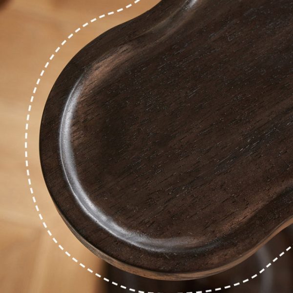 Contemporary Retro Gourd Spiral Rubber Wood Side Table 1 - Tray For Living Room - Image 5