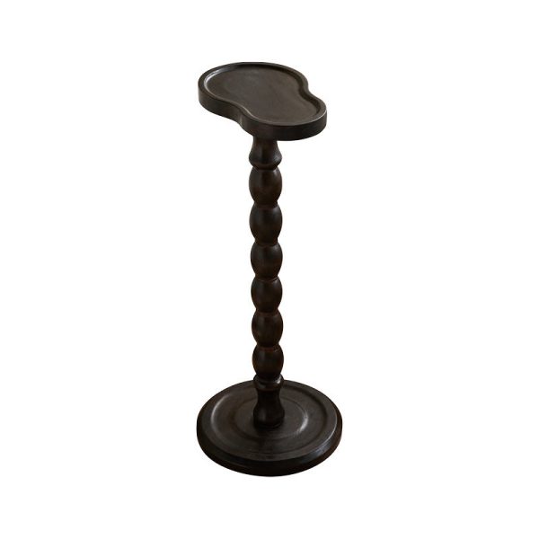 Contemporary Retro Gourd Spiral Rubber Wood Side Table 1 - Tray For Living Room - Image 12