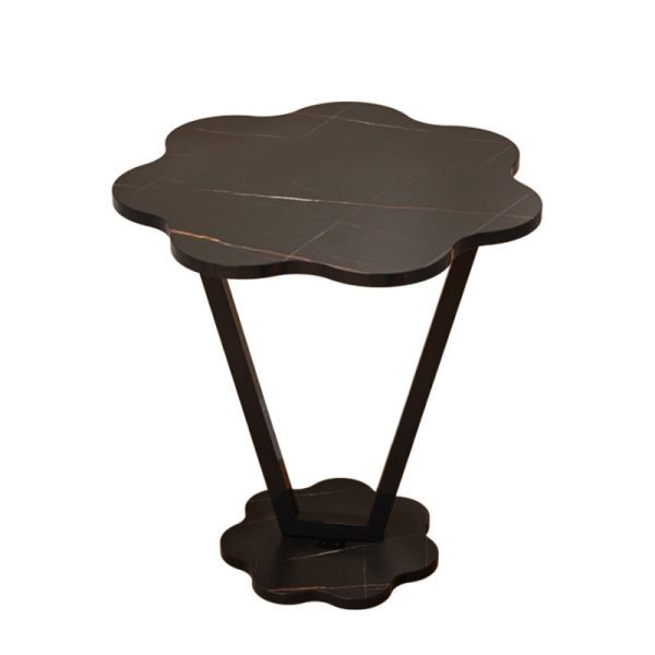 Contemporary Simplicity Flowers Density Board Painted Steel Pipe Side Table 2 - Tier For Bedroom - Image 12