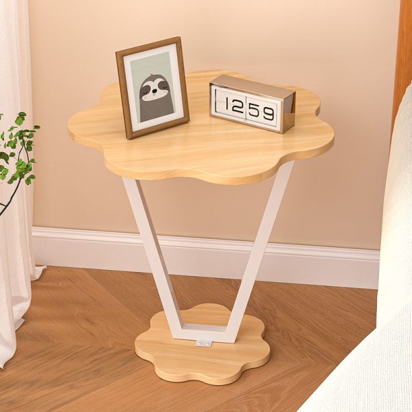 Contemporary Simplicity Flowers Density Board Painted Steel Pipe Side Table 2 - Tier For Bedroom - Image 10