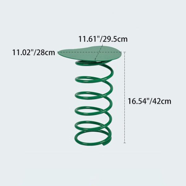 Contemporary Creative Spring Shape Full Iron Side Table 1 - Tier For Living Room - Image 4