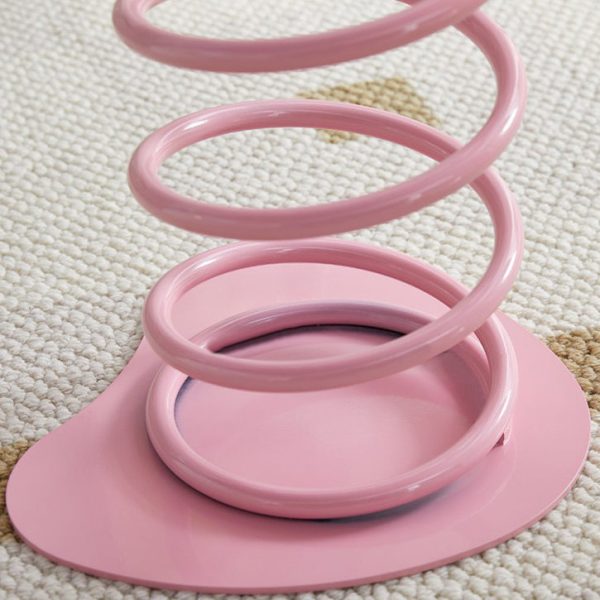 Contemporary Creative Spring Shape Full Iron Side Table 1 - Tier For Living Room - Image 7
