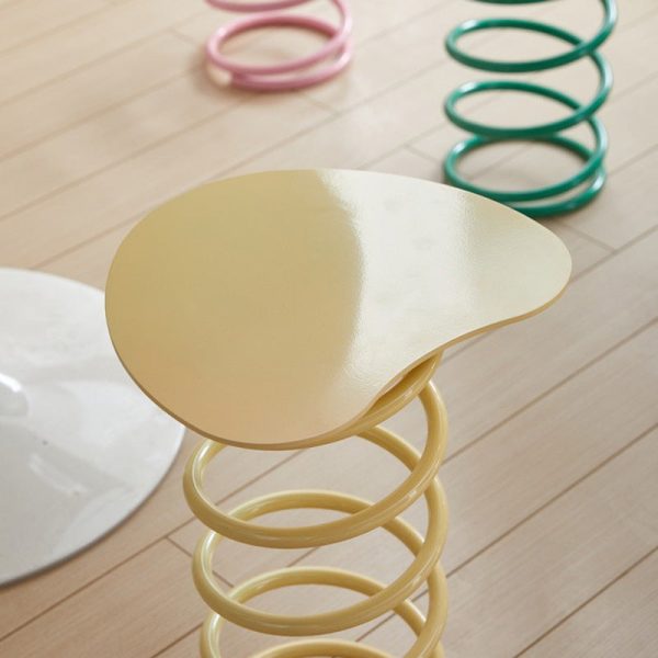 Contemporary Creative Spring Shape Full Iron Side Table 1 - Tier For Living Room - Image 8