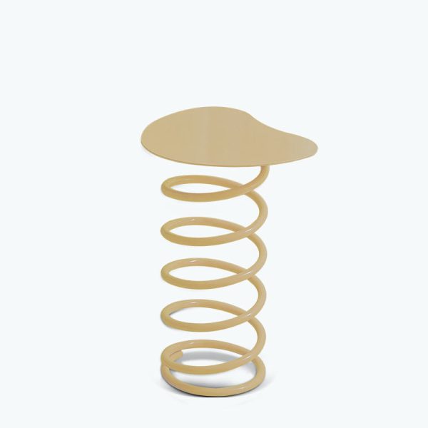Contemporary Creative Spring Shape Full Iron Side Table 1 - Tier For Living Room - Image 25
