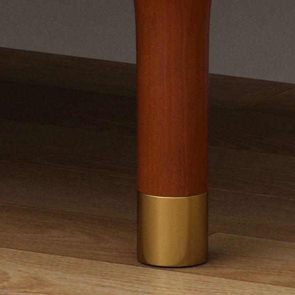 Contemporary Retro Square Cube Solid Wood Rubber Wood Hardware Nightstand 2 - Drawer For Bedroom - Image 9