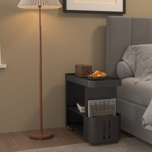 Contemporary Nordic Rectangle Full Iron Storage Cabinets Side Table 3 - Tier For Living Room - Image 10