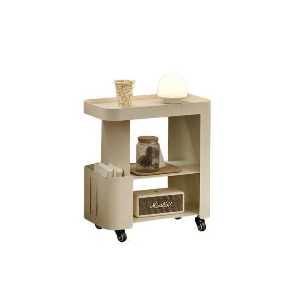 Contemporary Nordic Rectangle Full Iron Storage Cabinets Side Table 3 - Tier For Living Room - Image 12