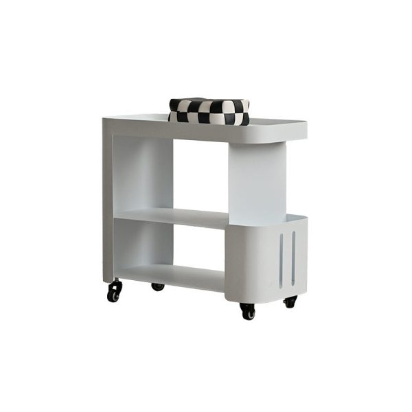 Contemporary Nordic Rectangle Full Iron Storage Cabinets Side Table 3 - Tier For Living Room - Image 14