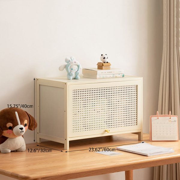 Modern Minimalist Rectangular Cube Bamboo Composite Board Side Table 1/2 - Storage For Living Room - Image 7