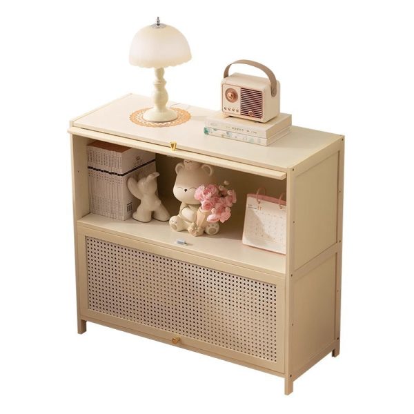 Modern Minimalist Rectangular Cube Bamboo Composite Board Side Table 1/2 - Storage For Living Room - Image 14