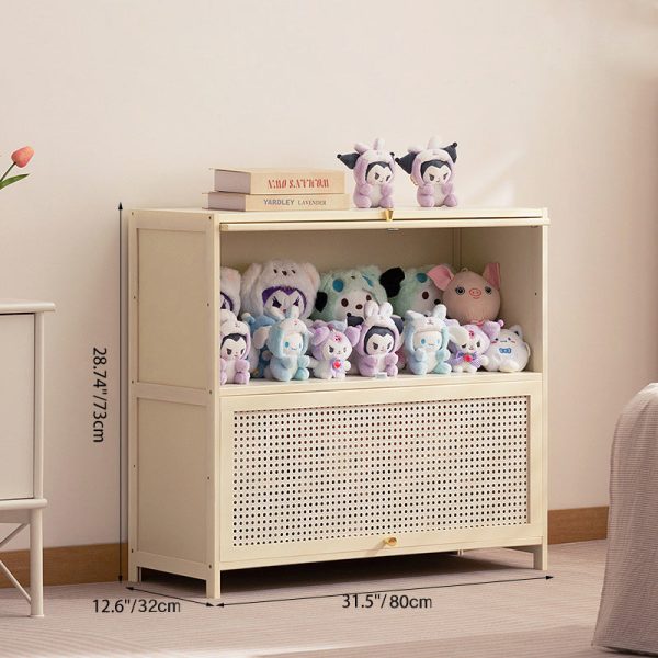 Modern Minimalist Rectangular Cube Bamboo Composite Board Side Table 1/2 - Storage For Living Room - Image 6