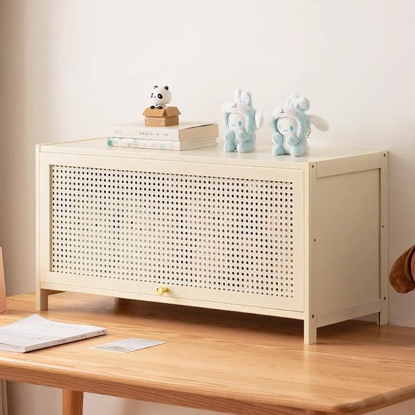 Modern Minimalist Rectangular Cube Bamboo Composite Board Side Table 1/2 - Storage For Living Room - Image 9