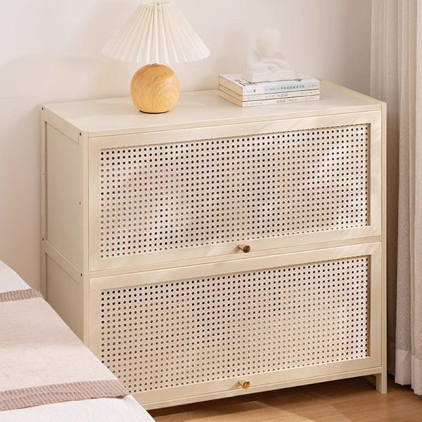 Modern Minimalist Rectangular Cube Bamboo Composite Board Side Table 1/2 - Storage For Living Room - Image 13
