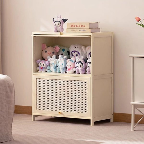 Modern Minimalist Rectangular Cube Bamboo Composite Board Side Table 1/2 - Storage For Living Room - Image 12