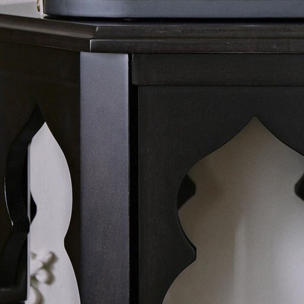 Traditional French Hexagon Solid Wood Side Table 2 - Tier For Living Room - Image 5