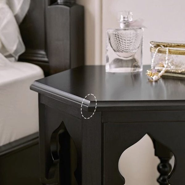 Traditional French Hexagon Solid Wood Side Table 2 - Tier For Living Room - Image 6