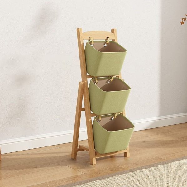 Modern Simplicity Square Fabric Box Solid Wood 2/3/4 - Storage Side Table For Living Room - Image 15