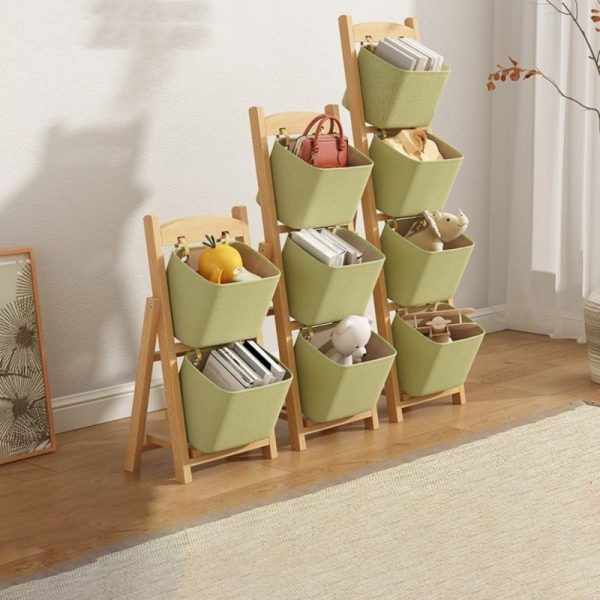 Modern Simplicity Square Fabric Box Solid Wood 2/3/4 - Storage Side Table For Living Room - Image 13