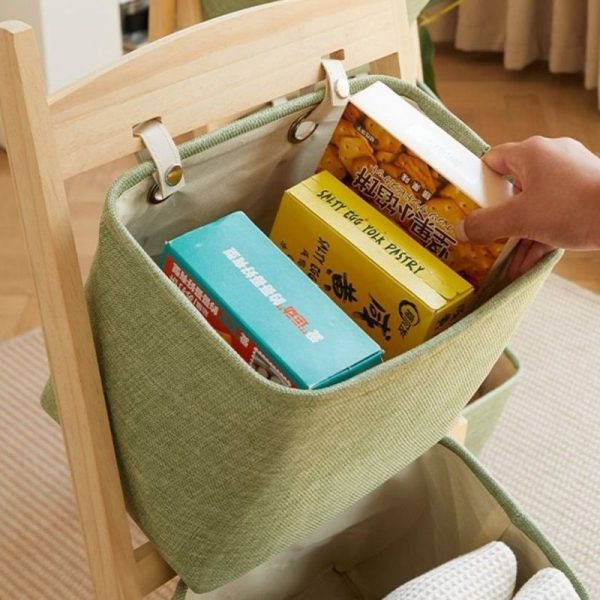 Modern Simplicity Square Fabric Box Solid Wood 2/3/4 - Storage Side Table For Living Room - Image 7