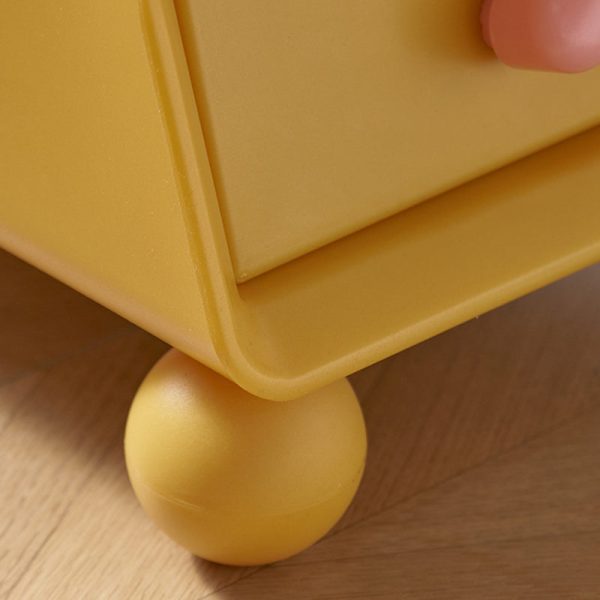 Contemporary Creative Square Cube Big Eyes ABS Hardware Nightstand 2 - Drawer For Bedroom - Image 7