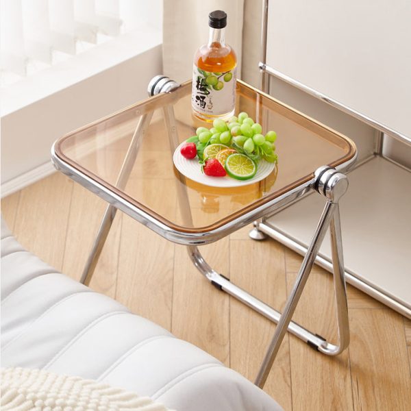Modern Minimalist Foldable Square PET Metal Coffee Table For Living Room - Image 19