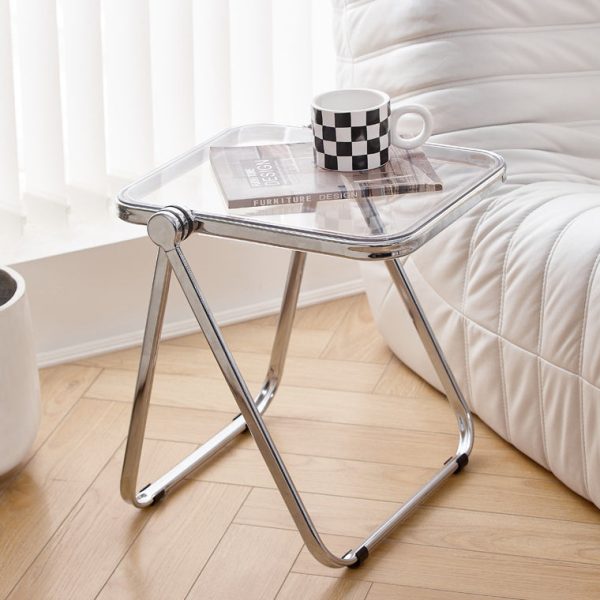 Modern Minimalist Foldable Square PET Metal Coffee Table For Living Room - Image 20
