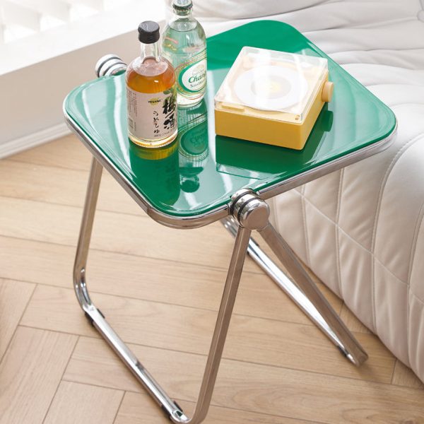 Modern Minimalist Foldable Square PET Metal Coffee Table For Living Room - Image 21