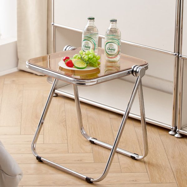 Modern Minimalist Foldable Square PET Metal Coffee Table For Living Room - Image 17