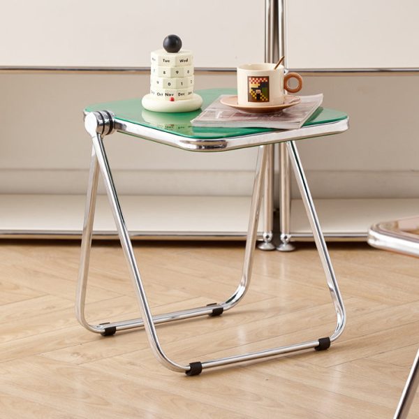 Modern Minimalist Foldable Square PET Metal Coffee Table For Living Room - Image 18