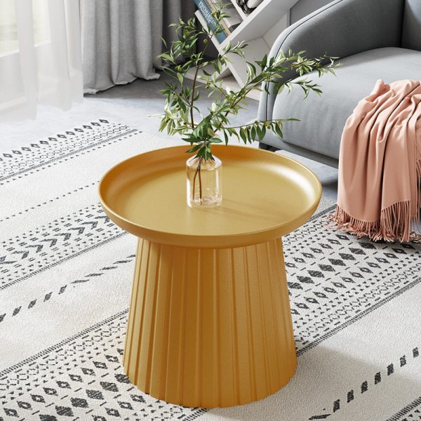 Modern Minimalist Round Tray Cylinder Plastic Coffee Table For Living Room - Image 13