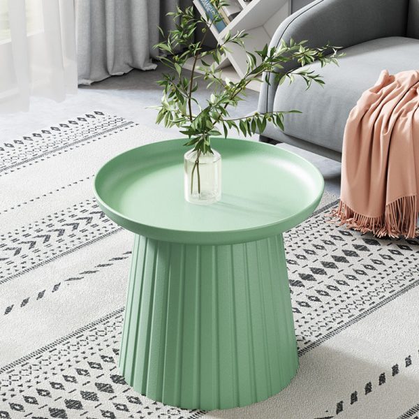 Modern Minimalist Round Tray Cylinder Plastic Coffee Table For Living Room - Image 16