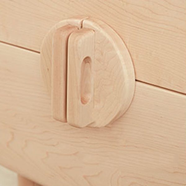 Contemporary Nordic Rectangular Round Knob Maple Wood Nightstand 2-Drawer For Bedroom - Image 12