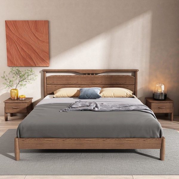 Modern Mid-Century Rectangular Tabletop Ash Wood Nightstand 1-Drawer For Bedroom - Image 6