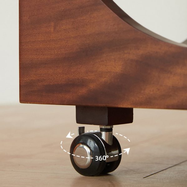 Modern Minimalist Removable Square Glass Wood End Table 2-Tier For Living Room - Image 7