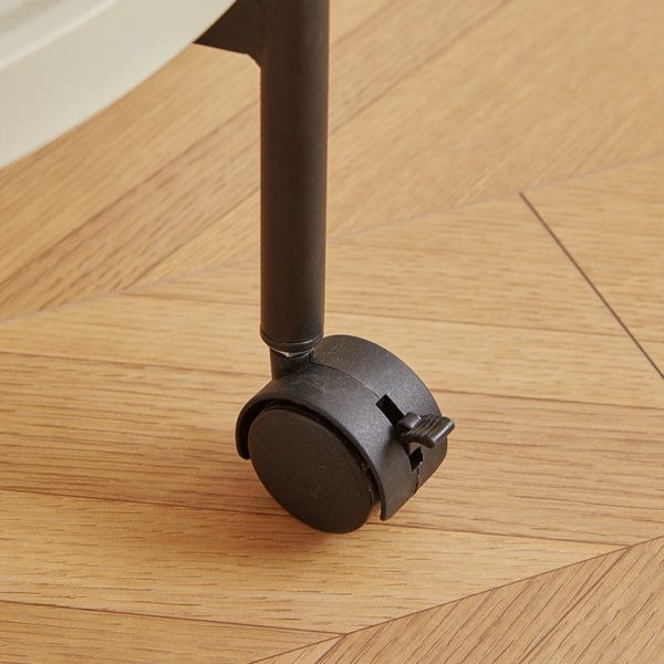 Modern Minimalist Removable Round Plastic Metal End Table 2-Tier For Living Room - Image 9