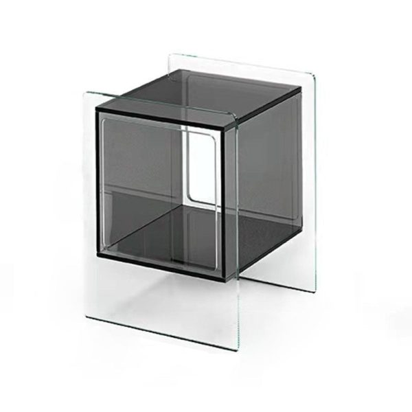 Contemporary Creative Rectangular Acrylic End Table 2-Tier For Living Room - Image 8